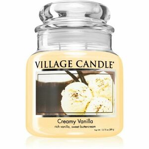 Village Candle Creamy Vanilla vonná sviečka (Glass Lid) 389 g vyobraziť