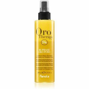 Fanola Oro Therapy Bi-Phase Oro Puro bezoplachový kondicionér v spreji pre matné vlasy 200 ml vyobraziť