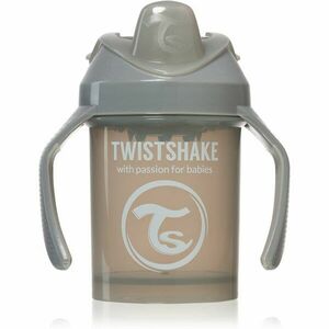 Twistshake Training Cup Grey tréningový hrnček 4 m+ 230 ml vyobraziť
