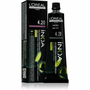 L’Oréal Professionnel Inoa permanentná farba na vlasy bez amoniaku odtieň 4.20 60 ml vyobraziť
