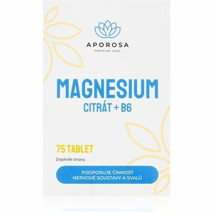 Aporosa Magnesium Citrát + B6 tablety na podporu normálnej činnosti nervovej sústavy, svalov, zubov a zníženie únavy 75 tbl vyobraziť