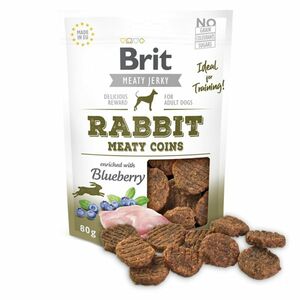 BRIT Jerky Rabbit Meaty Coins maškrty pre psov 80 g vyobraziť
