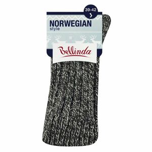 BELLINDA Dámske a pánske zimné ponožky 39-42 čierny melír 1 kus vyobraziť