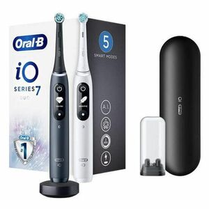 ORAL-B iO7 Series Duo Pack Black Onyx / White Extra Handle elektrická zubná kefka vyobraziť