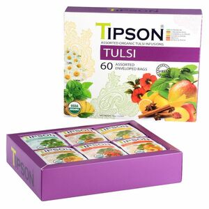 TIPSON Variácia bylinných čajov s tulsi a prírodnou arómou BIO 60 sáčkov vyobraziť