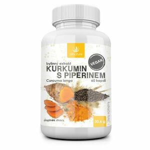 ALLNATURE Kurkumín s piperínom bylinný extrakt 60 kapsúl vyobraziť