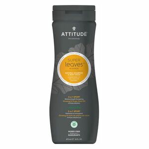 ATTITUDE Super leaves s detoxikačným účinkom normálne vlasy prírodný pánsky šampón & telové mydlo 2 v 1 473 ml vyobraziť