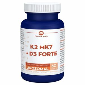 PHARMA ACTIV Lipozomal K2 MK7 + D3 forte 60 kapsúl vyobraziť