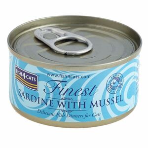 FISH4CATS Finest sardinka s mušľami konzerva pre mačky 70 g vyobraziť