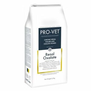 PRO-VET Renal/Oxalate granule pre psy s chronickými poruchami 1 ks, Hmotnosť balenia (g): 2, 5 kg vyobraziť