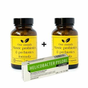 Set na podporu trávenia: 2x Masticha PROBIOTICS & PREBIOTICS+ test na helikobaktera - Herbatica vyobraziť