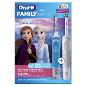 Oral B Family Edition Balenie 2 Elektrických Zubných Kefiek White & Frozen vyobraziť