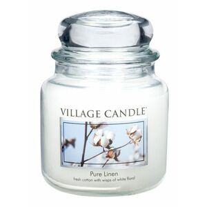 Village Candle Vonná sviečka v skle - Pure Linen - Čistá bielizeň, stredná vyobraziť