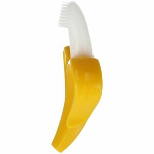 Bam-Bam Teether silikónová zubná kefka s hryzadielkom 4m+ Banan 1 ks vyobraziť