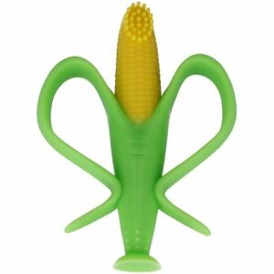 Bam-Bam Teether silikónová zubná kefka s hryzadielkom 4m+ Corn 1 ks vyobraziť