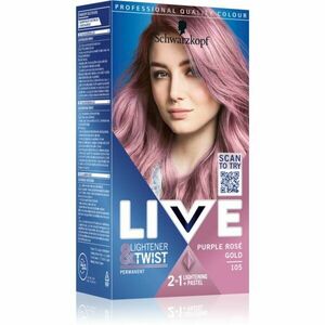 Schwarzkopf LIVE Lightener & Twist permanentná farba na vlasy na zosvetlenie vlasov odtieň 105 Purple Rosé Gold 1 ks vyobraziť