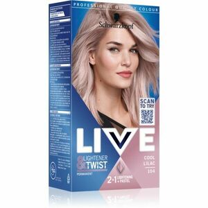 Schwarzkopf LIVE Lightener & Twist permanentná farba na vlasy na zosvetlenie vlasov odtieň 104 Cool Lilac 1 ks vyobraziť