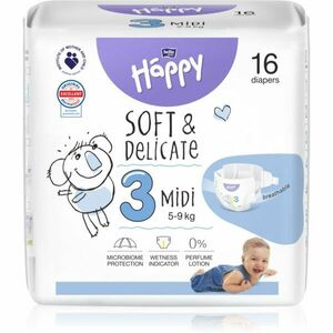 BELLA Baby Happy Soft&Delicate Size 3 MIdi jednorazové plienky 5-9 kg 16 ks vyobraziť