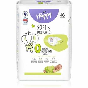 BELLA Baby Happy Soft&Delicate Size 0 Before Newborn jednorazové plienky ≤ 2 kg 46 ks vyobraziť