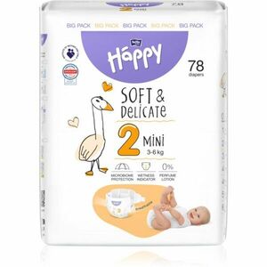 BELLA Baby Happy Soft&Delicate Size 2 Mini jednorazové plienky 3-6 kg 78 ks vyobraziť