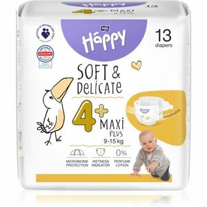 BELLA Baby Happy Soft&Delicate Size 4+ Maxi Plus jednorazové plienky 9-15 kg 13 ks vyobraziť