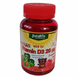 JUTAVIT Gumkáči vitamín D3 20 µg - kids 60 gum vyobraziť