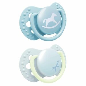 LOVI Cumlík silikónový symetrický dynamický baby shower modrý 2 kusy vyobraziť