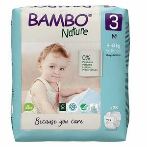 BAMBO Nature 3 Detské plienkové nohavičky 4-8 kg 28 ks vyobraziť