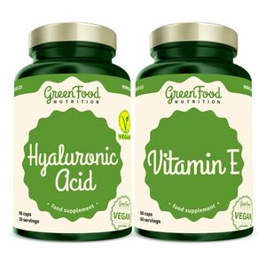 GREENFOOD NUTRITION Hyaluronic acid 60 kapsúl + vitamín E 60 kapsúl vyobraziť