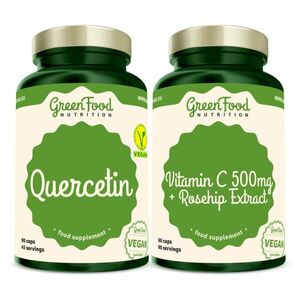 GREENFOOD NUTRITION Quercetin 90 kapsúl + vitamín C 500 mg 60 kapsúl vyobraziť