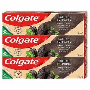 COLGATE Natural Extracts Zubná pasta Charcoal+White 3 x 75 ml vyobraziť