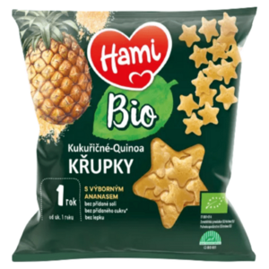 HAMI BIO Kukuričné-quinoa chrumky ananás 20 g 12m+ vyobraziť