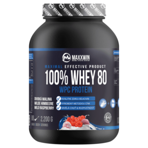 MAXXWIN 100% Whey protein 80 divoká malina 2200 g vyobraziť