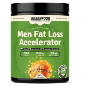 GREENFOOD NUTRITION Performance men fat loss accelerator šťavnatá mandarínka 420 g vyobraziť