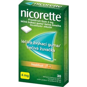 Nicorette ® FreshFruit Gum 4mg, liečivé žuvačky 30 ks vyobraziť