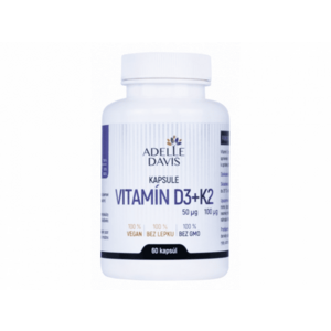 Adelle Davis Vitamín D3+K2 60 kapsúl vyobraziť