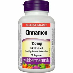 Webber Naturals Škoricový extrakt (Cinnamon) 150 mg 60 kapsúl vyobraziť