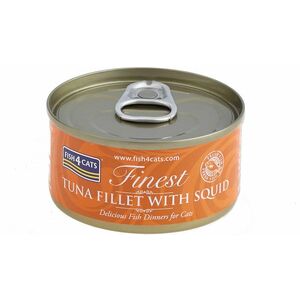 Fish4Cats Konzerva pre mačky Finest tuniak s kalmárom 70 g vyobraziť