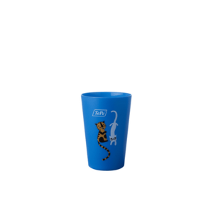 Farebný plastový pohár TePe, modrý vyobraziť