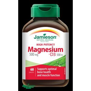 Jamieson Magnesium 500 mg + Vitamin D3 500 IU High Potency 60tbl vyobraziť