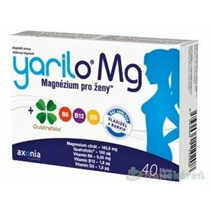 YARILO Mg (Magnésium pre ženy + vitamíny B6, B12, D3 a folát) 40 ks vyobraziť