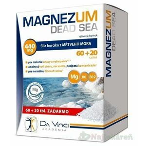 MAGNEZUM DEAD SEA - DA VINCI, tbl 60+20 zadarmo (80 ks) vyobraziť