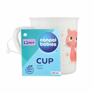 CANPOL BABIES Plastový hrnček CUTE ANIMALS - mačička (170 ml) vyobraziť