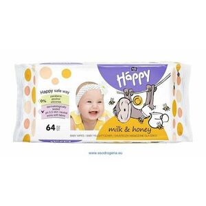 BELLA HAPPY BABY Vlhčené obrúsky mlieko a med 64 ks vyobraziť
