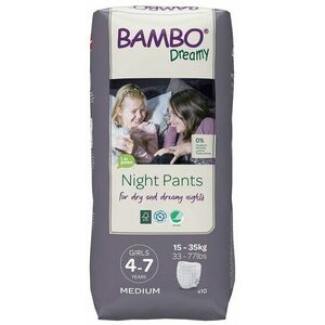 BAMBO Dreamy Night Nohavičky plienkové jednorázové Pants Girl 4-7 rokov, 10 ks, pre 15-35 kg vyobraziť