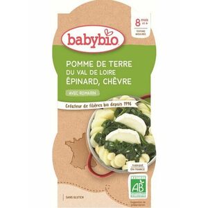 BABYBIO Zemiaky so špenátom, paštrnákom a kozím syrom (2x 200 g) - zeleninový príkrm vyobraziť