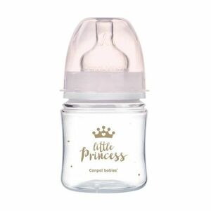 CANPOL BABIES Fľaša so širokým hrdlom Royal Baby 120 ml ružová vyobraziť