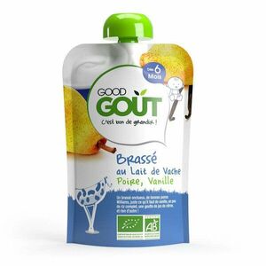 GOOD GOUT BIO Jogurt, hruška a vanilka 90 g – ovocný príkrm vyobraziť