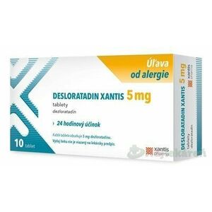 Desloratadin Xantis tbl na alergiu 5 mg 1x10 ks vyobraziť