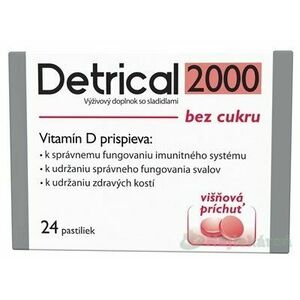 Detrical 2000 Vitamín D s príchuťou višňa pastilky 1x24 ks vyobraziť